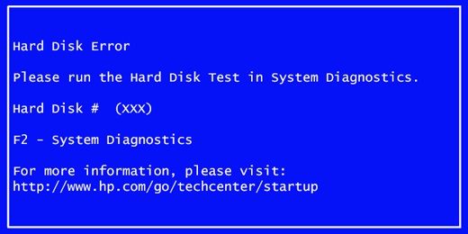 Hard disk error